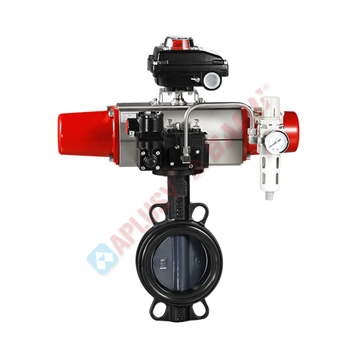 Straight shaft centerline rubber-sealed butterfly valve